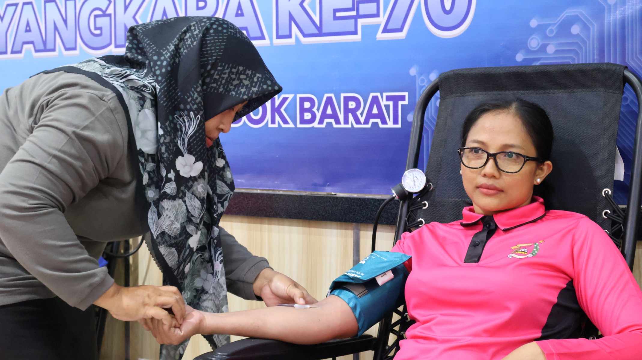 Donor Darah Polres Lombok Barat, Wujud Kepedulian dalam HUT Lalu Lintas ke-70